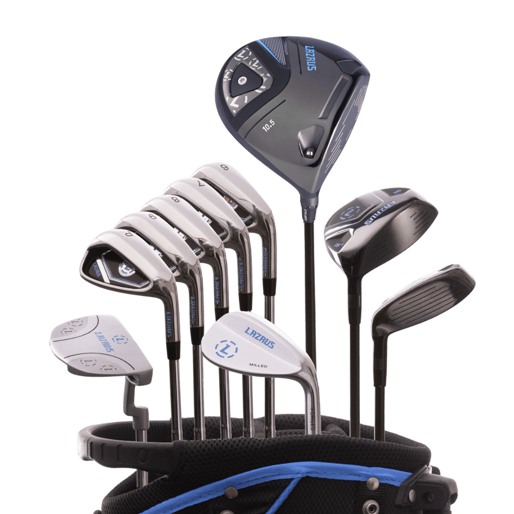 Lazrus Golf 11 pc Set - LAZ2 Driver, 3W, 1H, 6-PW Irons, 52° Wedge, Putter & Bag Optional