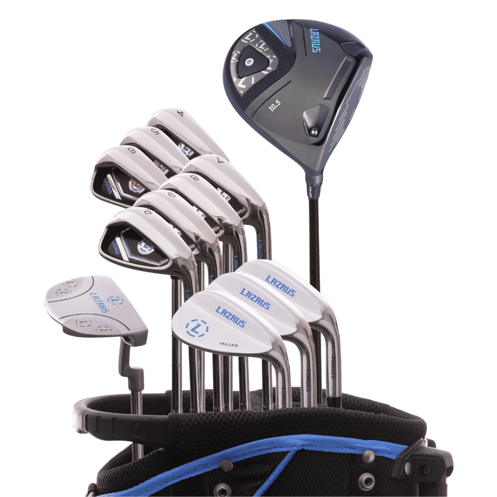 Lazrus Golf 13 pc Set - LAZ2 Driver, 3 Wedges Set, Irons (4-PW), Putter & Bag (optional)