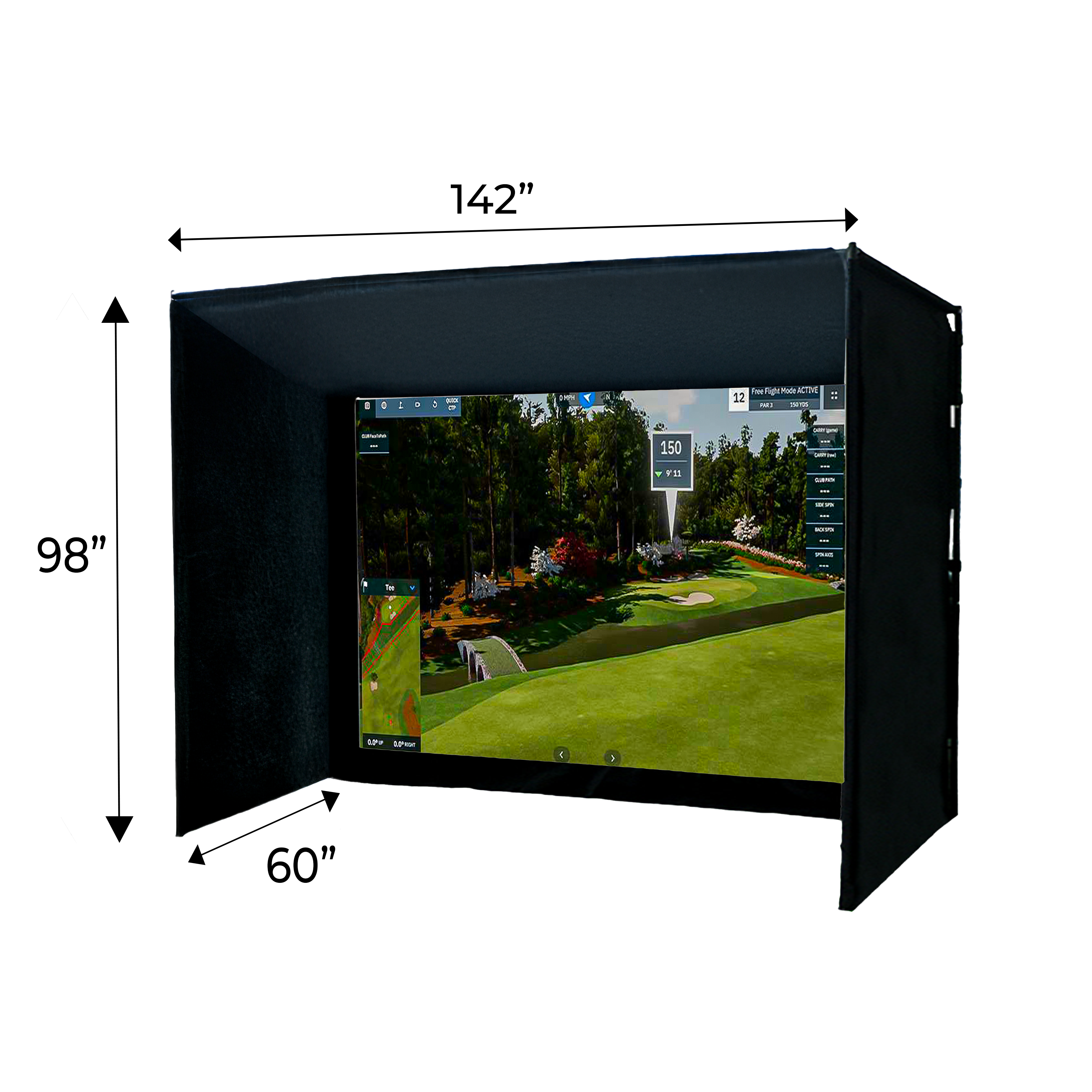 Elite Eagle 12 Golf Simulator Enclosure - Premium Features