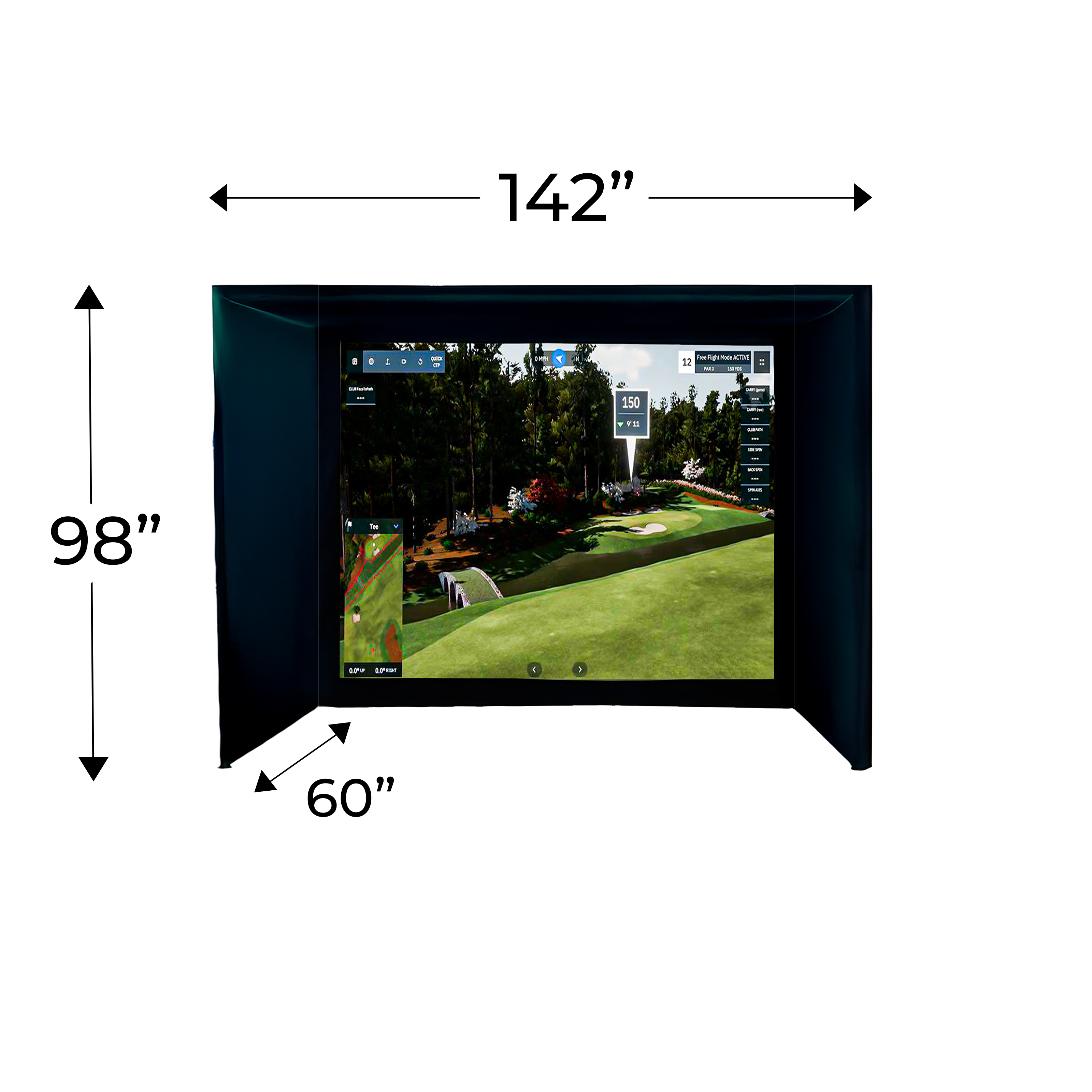 Elite Eagle 12 Golf Simulator Enclosure - Premium Features