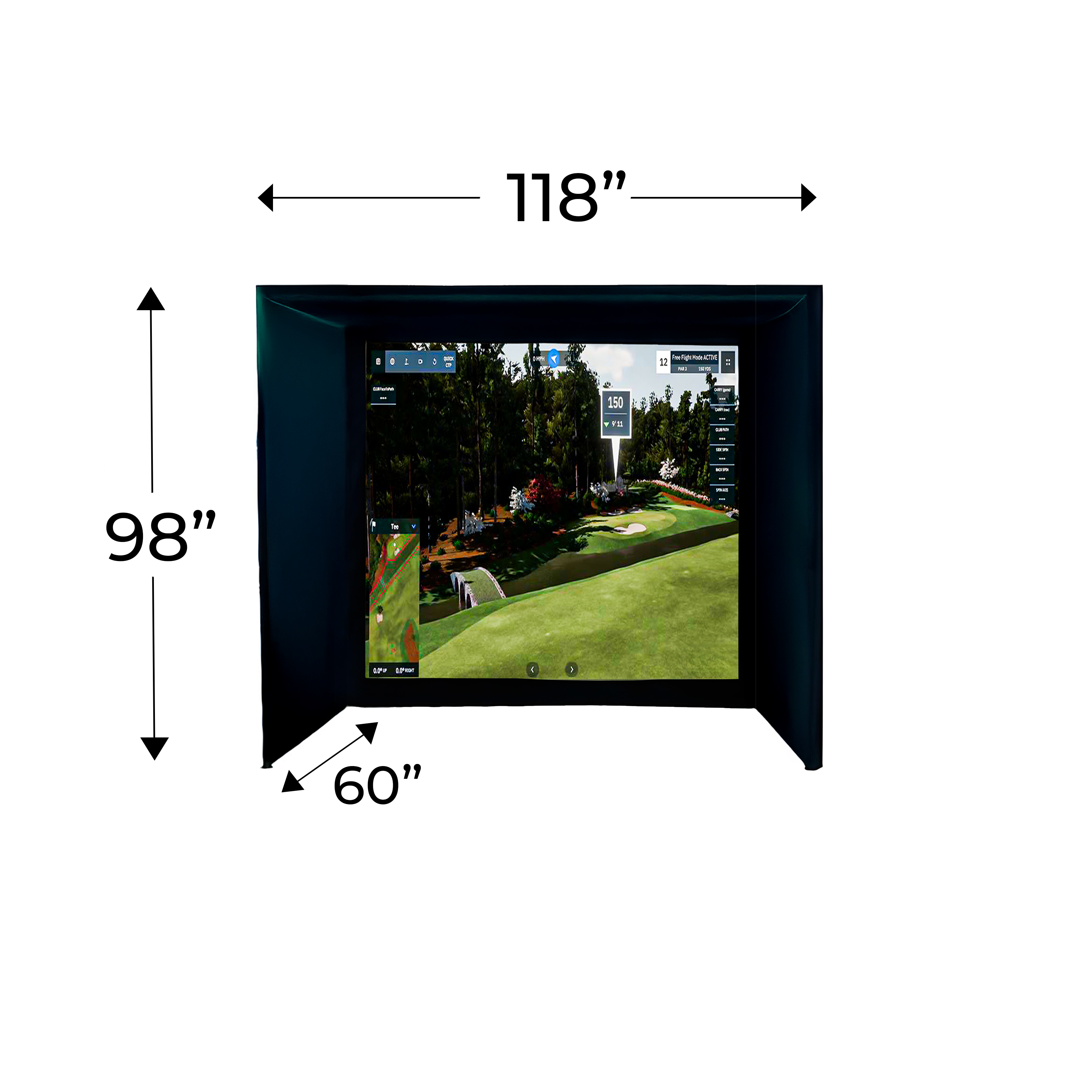 Compact & Durable Birdie 10 Golf Simulator Enclosure