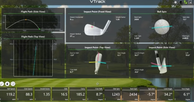 VTrack Overhead Launch Monitor: Accurate, Markerless Golf Data